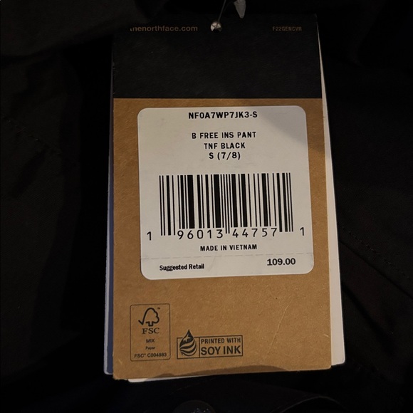 NORTH FACE FREEDOM Snow/Ski INSULATED PANTS BOYS in Black - Picture 13 of 16